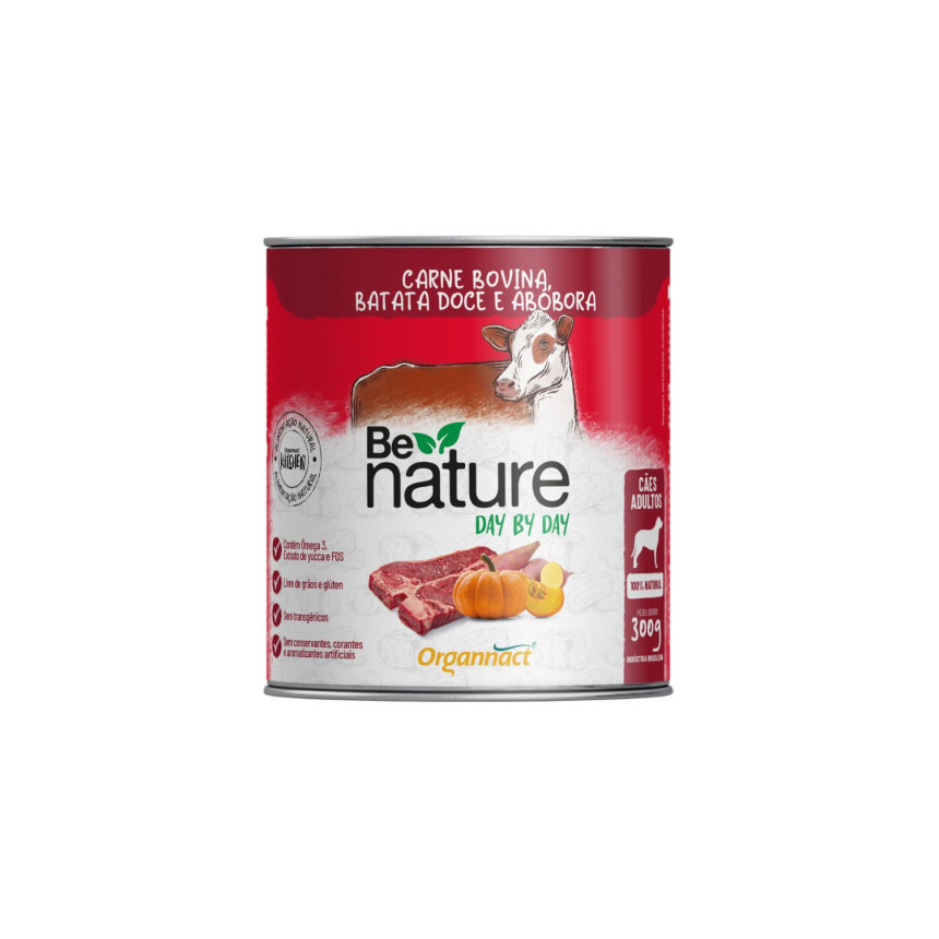 Be Nature Cães Adultos Carne, Batata Doce e Abóbora 300 g