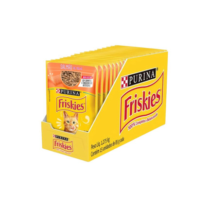 Sachê Friskies Gatos Filhotes Carne ao Molho 85 g - caixa c/ 15 unidades
