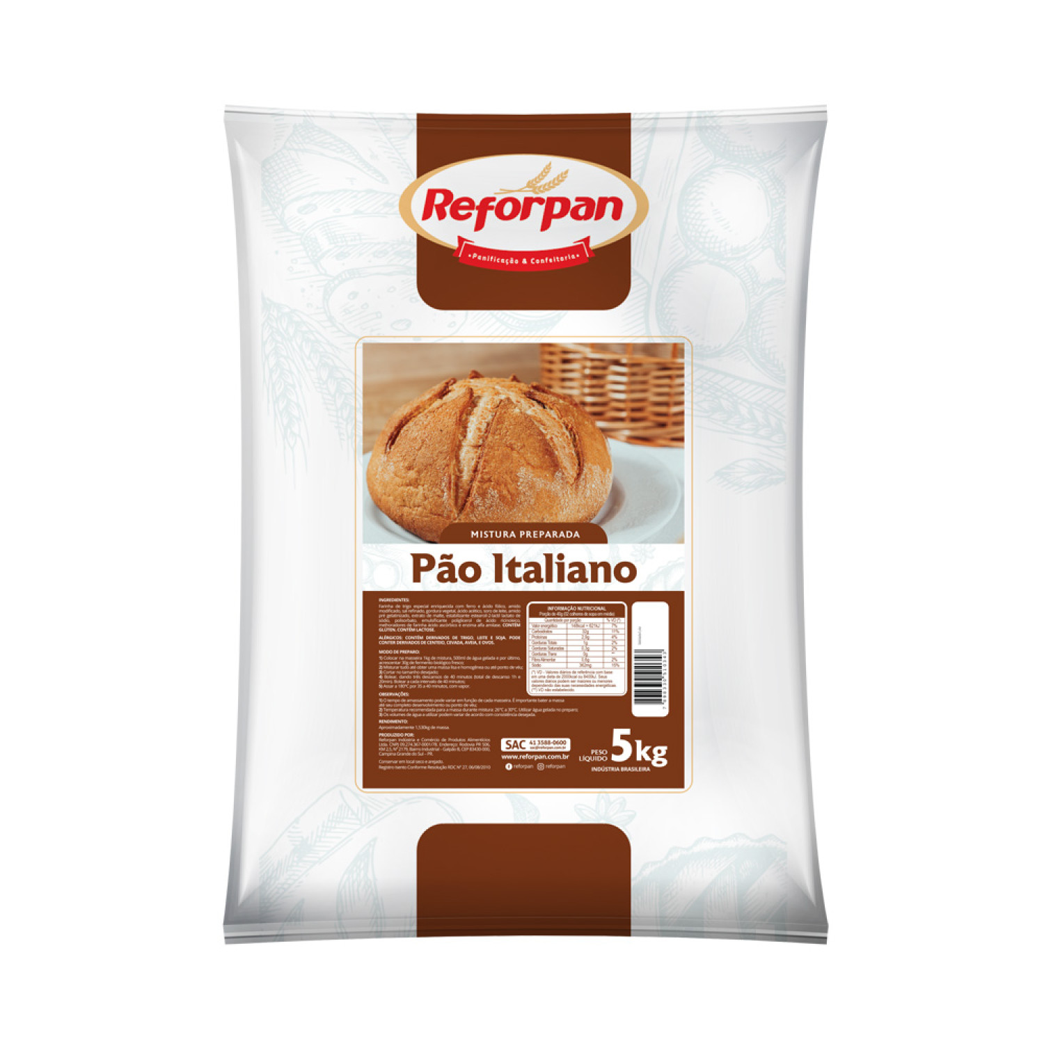 Pré-mistura Pão Italiano 5kg