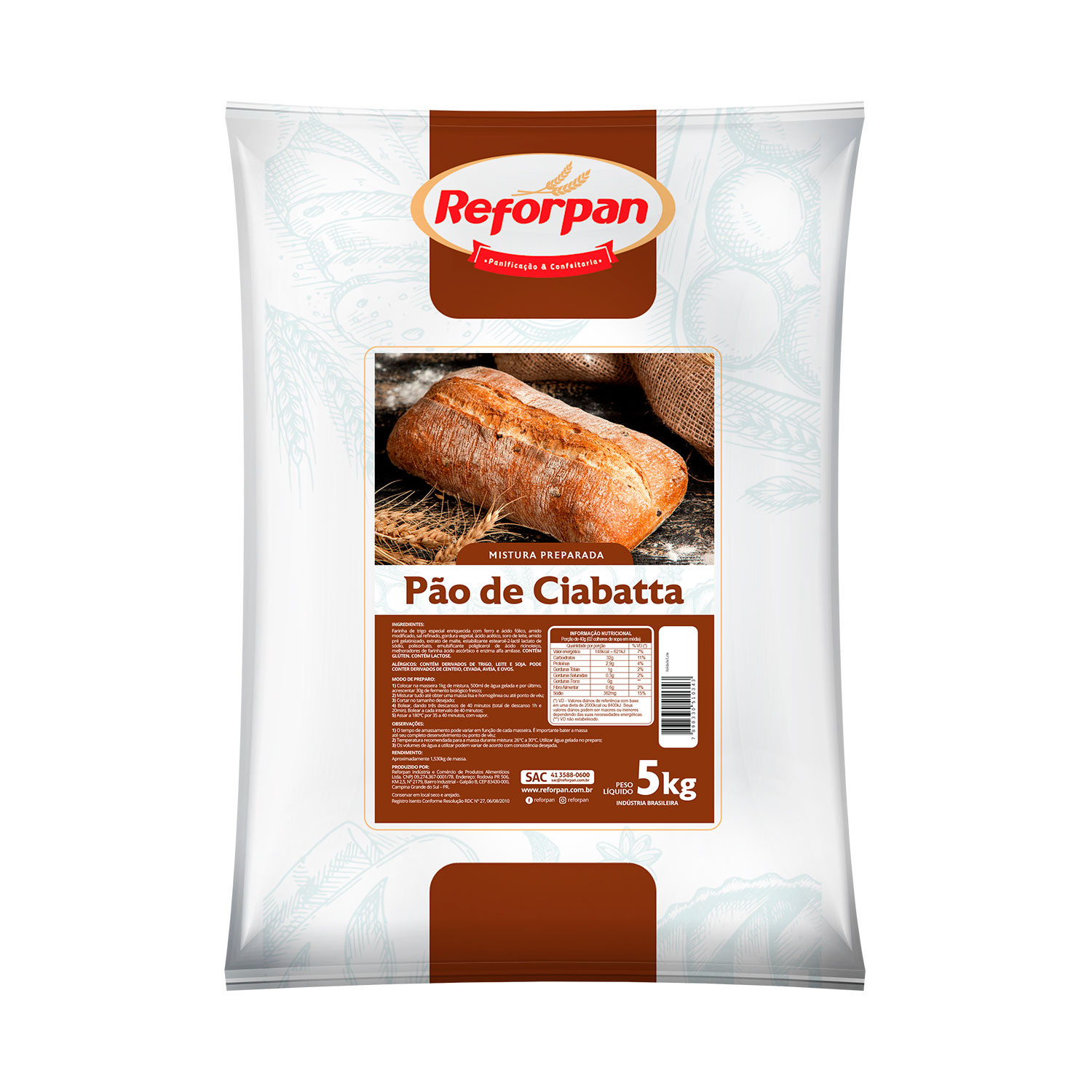 Pré-mistura Pão de Ciabatta 5kg