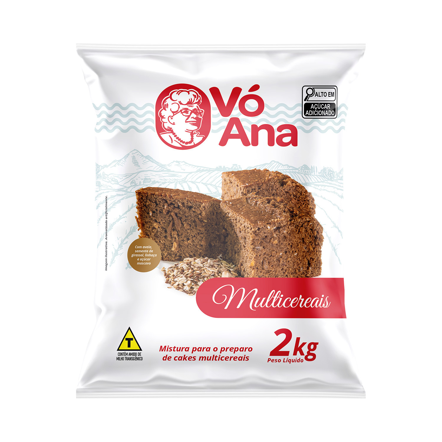 Pré-mistura Cake Multicereais Vó Ana 5x2kg