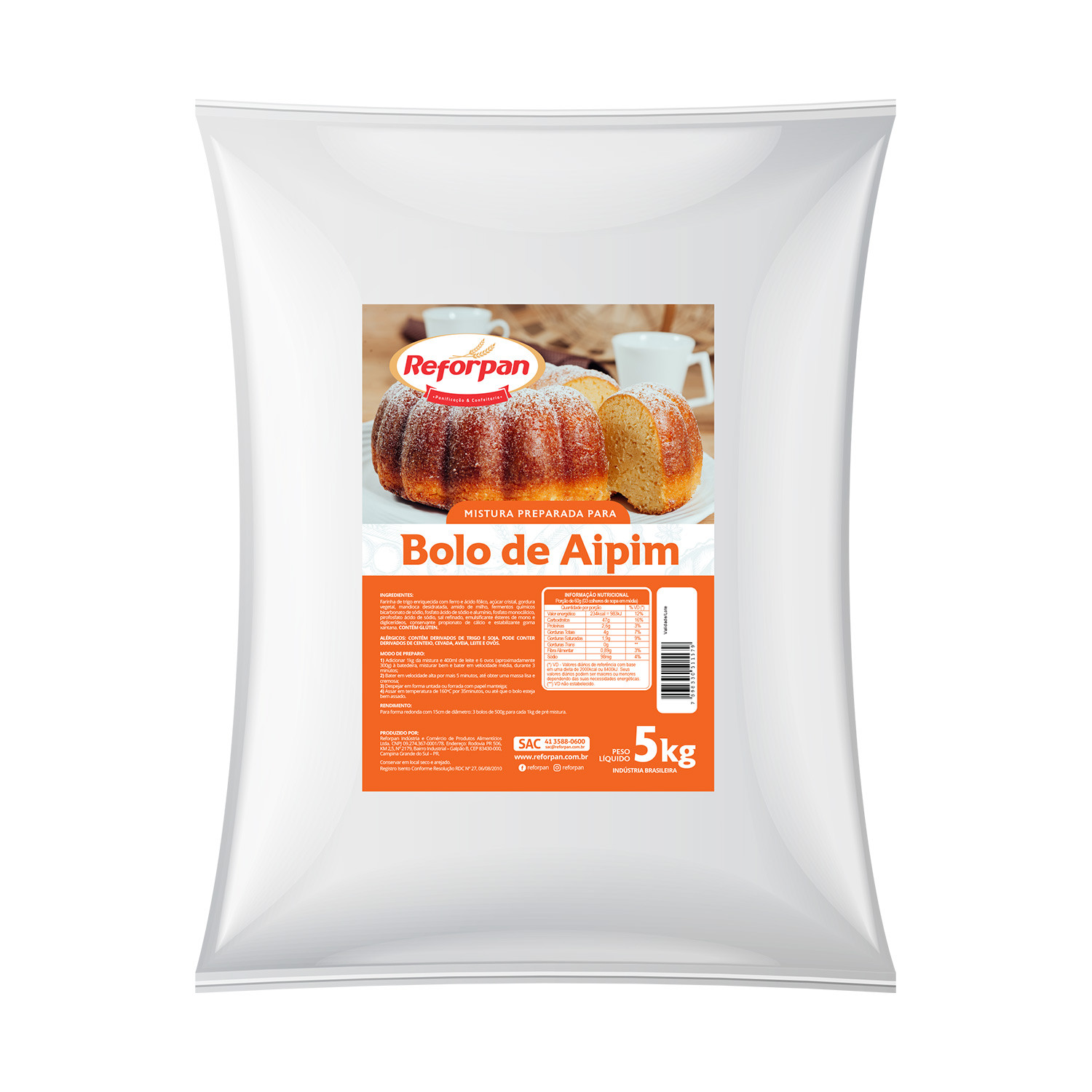 Pré-mistura Bolo de Aipim 5kg