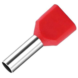 TERMINAL TUBULAR  2X1.00MM DUPLO VERMELHO