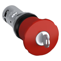 BOTAO CE4K1-10R-02 EMERGENCIA EMPURRA/PUXAR 40MM VERMELHO C 2NF C/ CHAVE