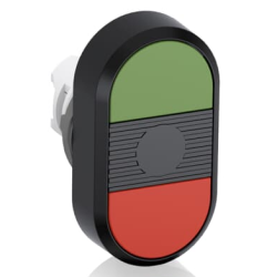 BOTAO MPD1-11B VERDE / VERMELHO NAO ILUMINADO LENTE PRETA