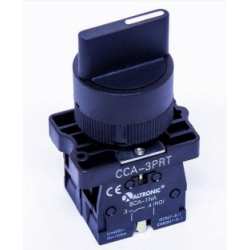 SELETOR CCA-3PRT 3 POSICOES 1-0-2 FIXAS C/ 2NA FURO 22MM