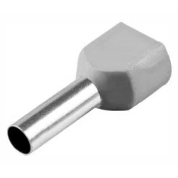 TERMINAL TUBULAR  2X0.50MM DUPLO BRANCO