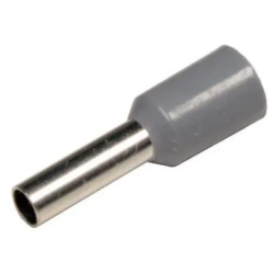 TERMINAL TUBULAR  0.75MM SIMPLES CINZA