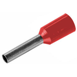 TERMINAL TUBULAR  1.00MM SIMPLES VERMELHO