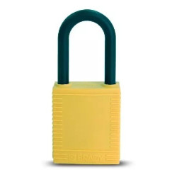CADEADO ECONOMICO DE CORPO E HASTE EM PLASTICO - 4,70CM AMARELO