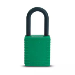 CADEADO ECONOMICO CORPO E HASTE EM PLASTICO 4,7CM VERDE