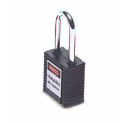 CADEADO ECONOMICO DE PLASTICO - 4,7CM PRETO