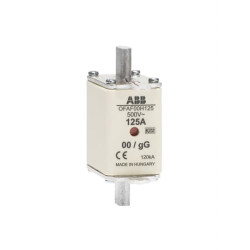 FUSIVEL OFAF00H125 NH00 GG 125A RETARDADO DUPLA INDICACAO ESTADO FUSIVE