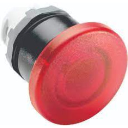 BOTAO MPM1-11R IMPULSO COGUMELO 40MM ILUMINADO VERMELHO