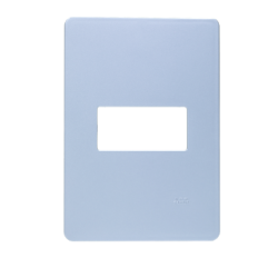 PLACA N1371.1 PR HORIZONTAL 1 MOD. 4X2 PRATA UNNO