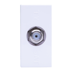 TOMADA TV TIPO F 75 OHMS BRANCO N2150 BL LINHA ZENIT