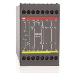 RELE JSBR 24DC DE SEGURANCA BI-MANUAL  3NA+1 NF 2 CANAIS