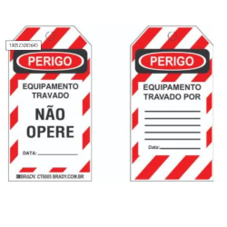 CARTAO DE IDENTIFICACAO DE BLOQUEIO - EQUIPAMENTO TRAVA NAO OPERACIONAL