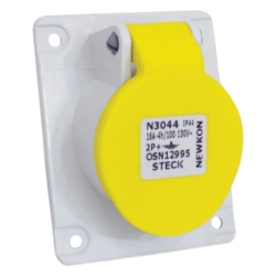 TOMADA SN 3044  2P+T 16A 110V  NEGATIVA