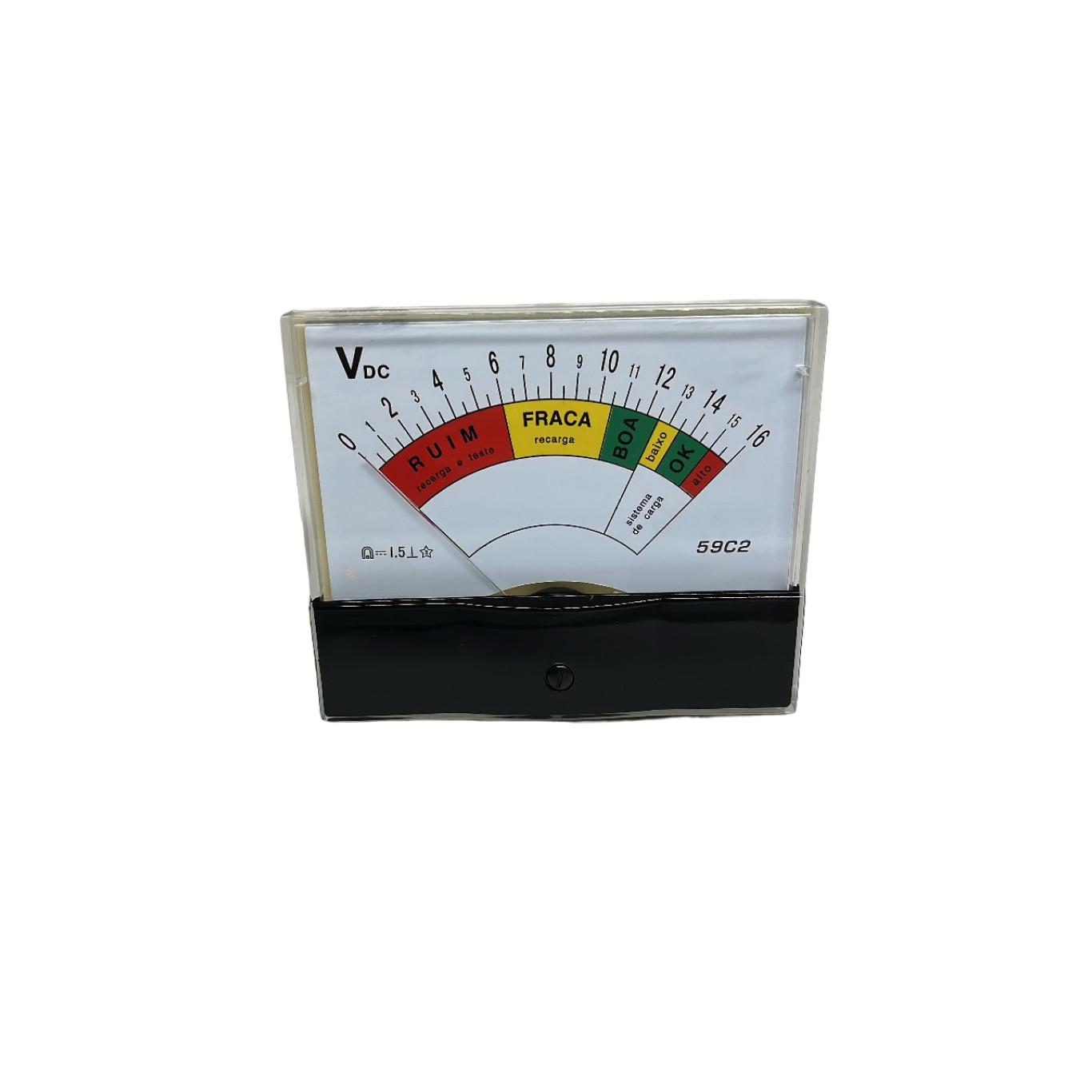 VOLTIMETRO BM-120 16V (TB-500) ESCALA COLORIDA