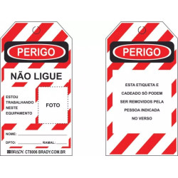 CARTAO DE IDENTIFICACAO DE BLOQUEIO - AUTOLAMINADO