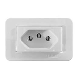 TOMADA MOVEL 077-EB 2P + T 10A 250V BRANCA