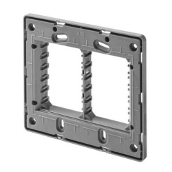 SUPORTE N1673.9 PR  4X4 6 MODULOS PRATA UNNO