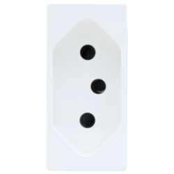 TOMADA N1136 BL 10A 2P+T 1 MOD. BRANCO UNNO