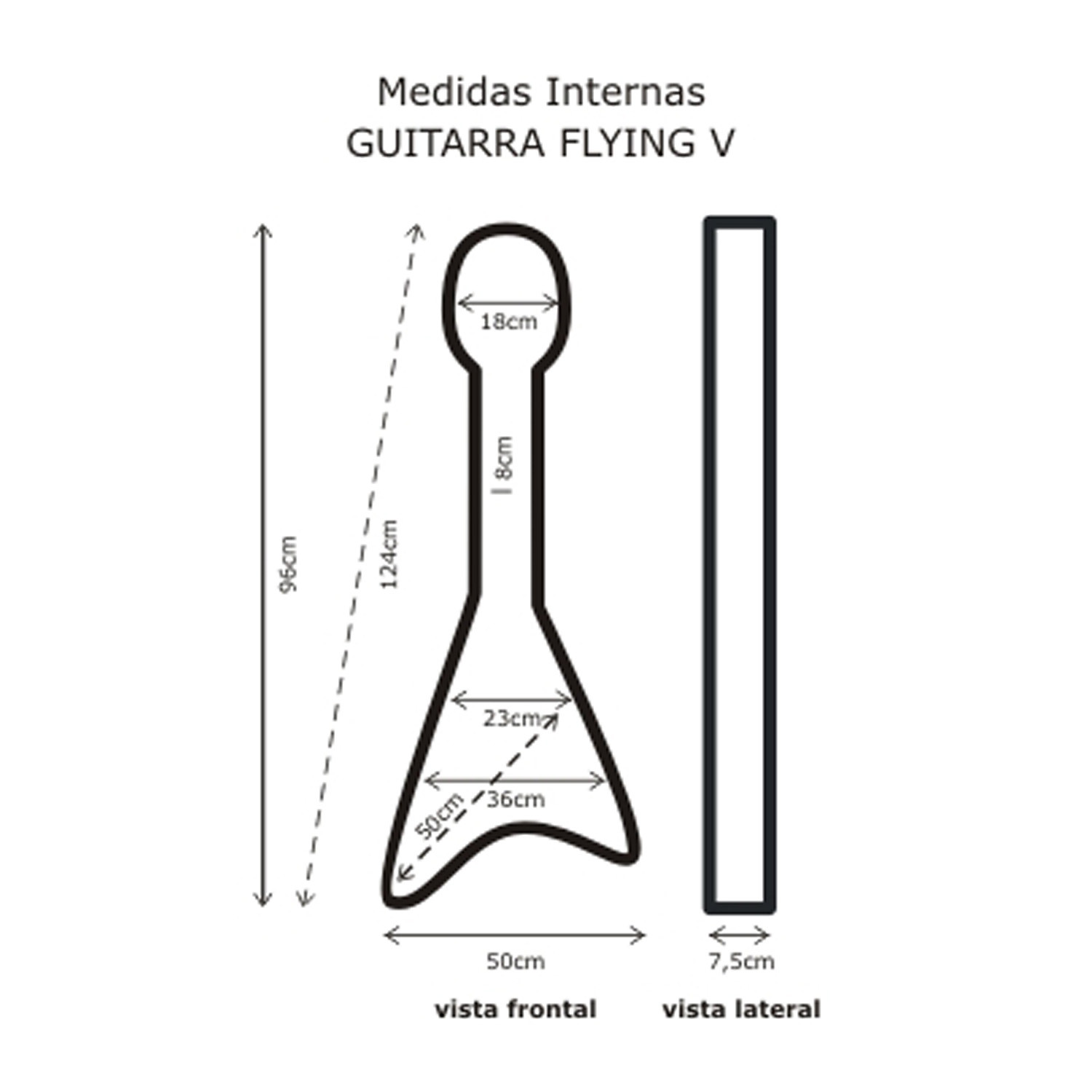Hard Bag Guitarra Flying V