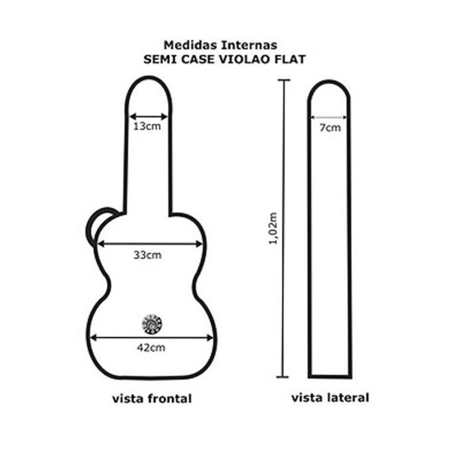 Semi Case Violão Flat