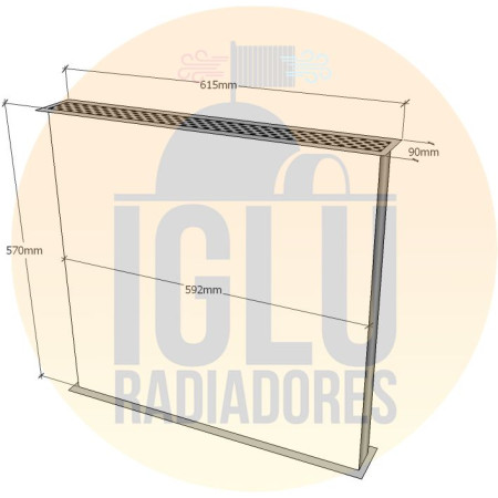 Colmeia para Volkswagen 14-210, 22-210 (cabeceira 90x615)