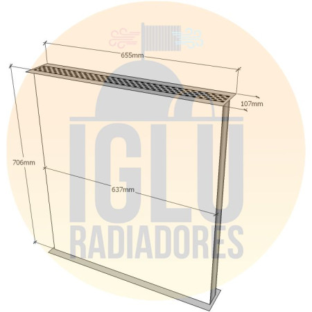Colmeia para Volkswagen 16-170, 16-220 e 24-220 (cabeceira 107x655)