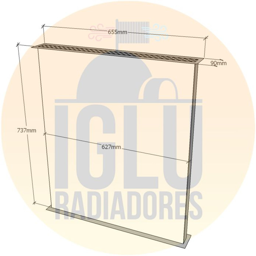 Colmeia para Volkswagen 16-210 (Cabeceira 655x90)