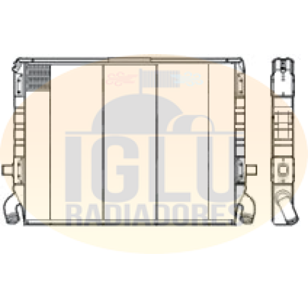 Radiador Scania T 112 / 113 (INTERCULADO)