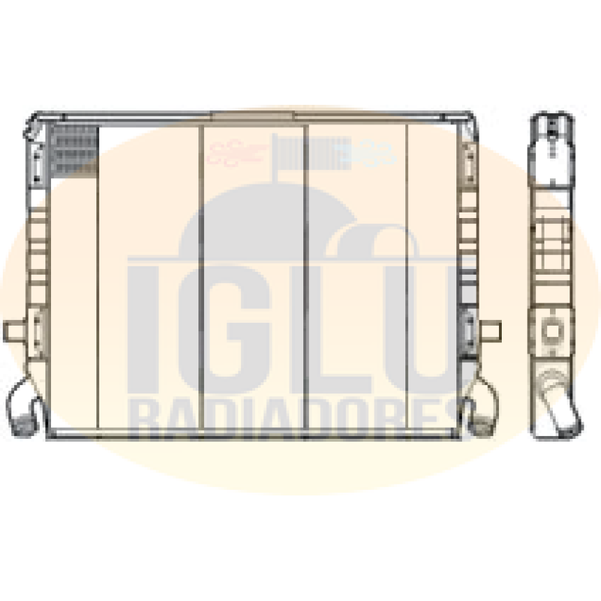 Radiador Scania T 112 / 113 (INTERCULADO)