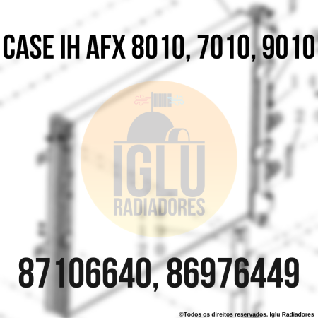Radiador de Óleo Colheitadeira Case AFX 8010, 7010, 9010 (87106640 , 86976449)