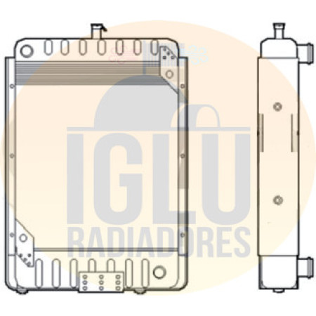 Radiador Case W20B (E69881 / E96526)