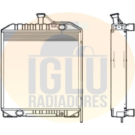 Radiador de Água Valtra 880 / 885 NA / BM 85 / 100 (82639100 / 802007)