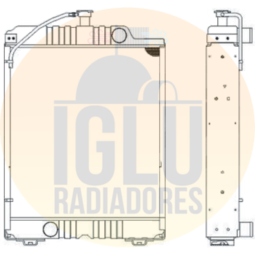 Radiador de Água Valtra 985/1180/1280 (80739210 / 8001900)