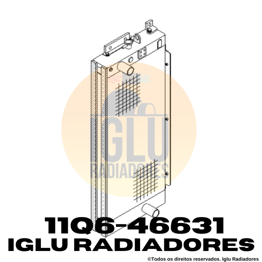 Radiador de Água Hyundai R210 LC9 / R220 LC9 (11Q646631)