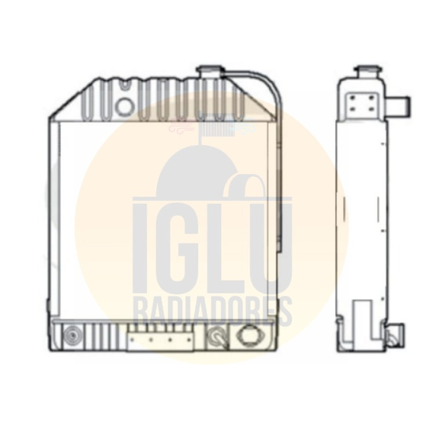 Radiador de Água Trator Ford/New Holland 5030 (84995078, 84995078N)