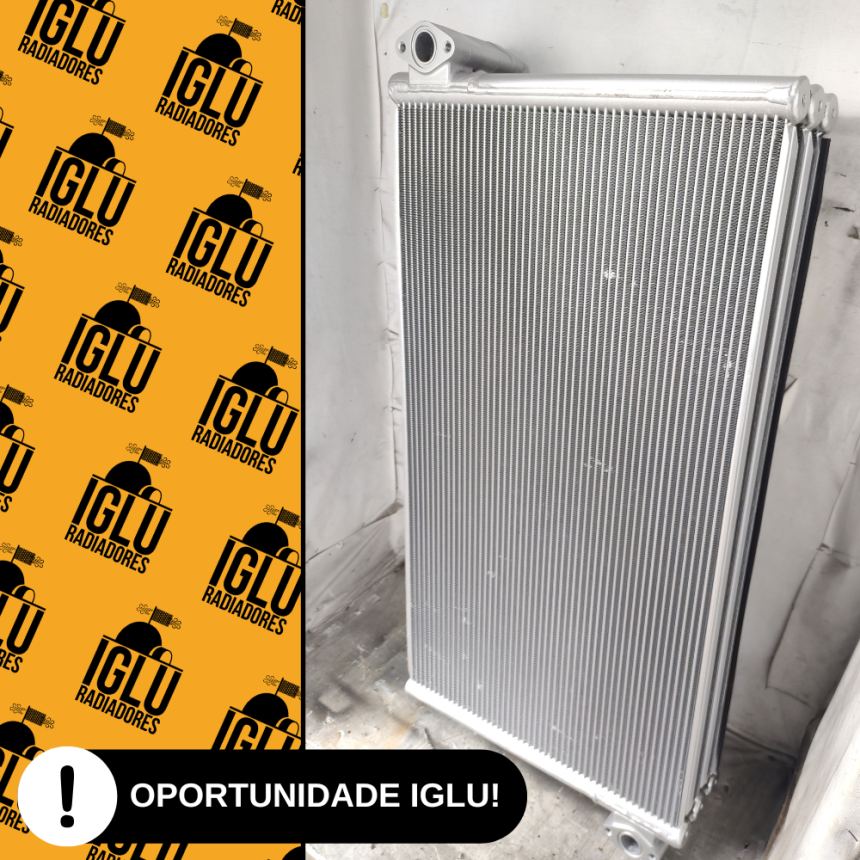 Radiador de Óleo Triplo em Alumínio Brasado Para Adaptação (1238x613x174mm)