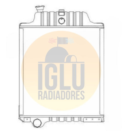 Radiador De Água Trator John Deere  6405 (DQ26357)