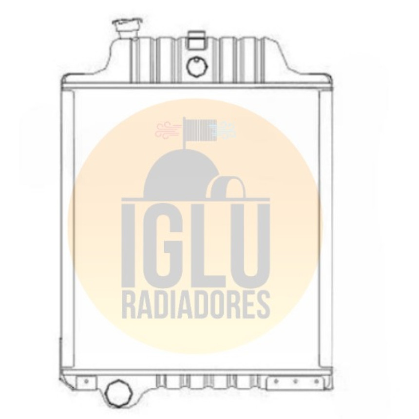 Radiador De Água Trator John Deere  6405 (DQ26357)