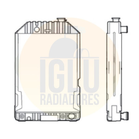Radiador de Água Trator Ford / New Holland 7810 Turbinado (FONN8005CA)