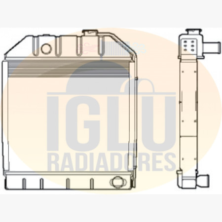 Radiador Trator Ford / New Holland  4600 / 4610 / 4810 (C7NN8005H)