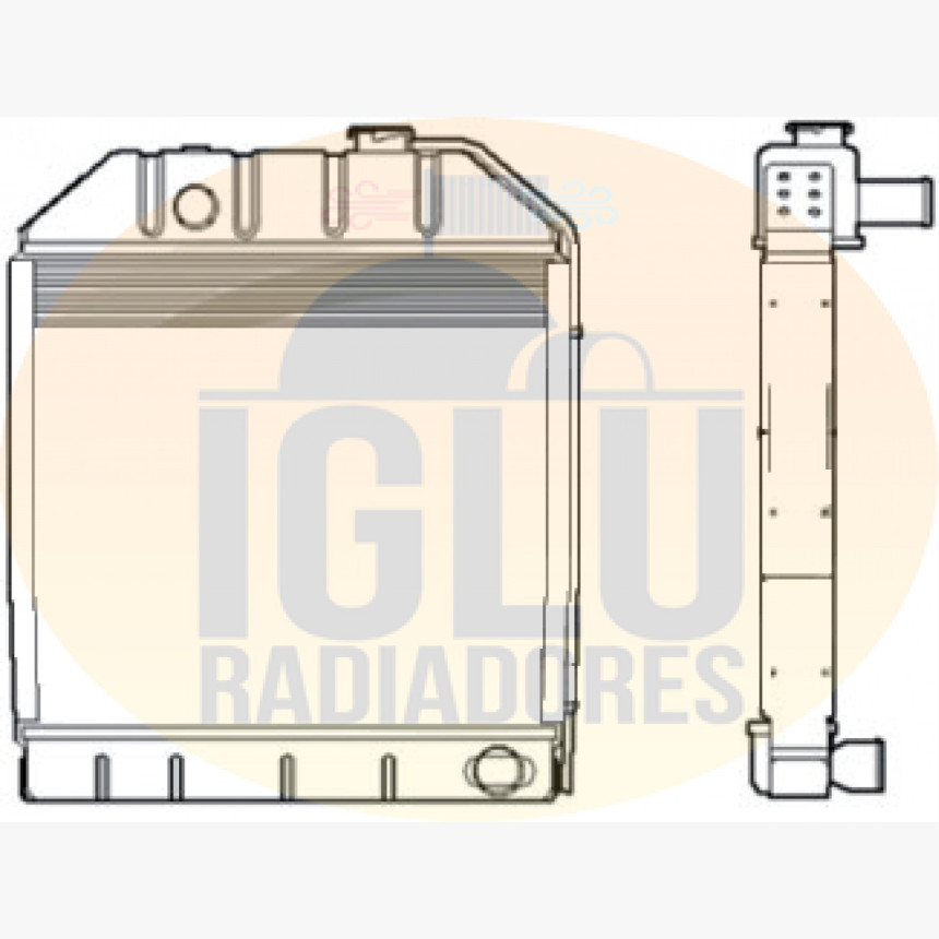 Radiador Trator Ford / New Holland  4600 / 4610 / 4810 (C7NN8005H)