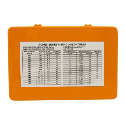 anéis de vedação - kit de anéis polegada nitrílica