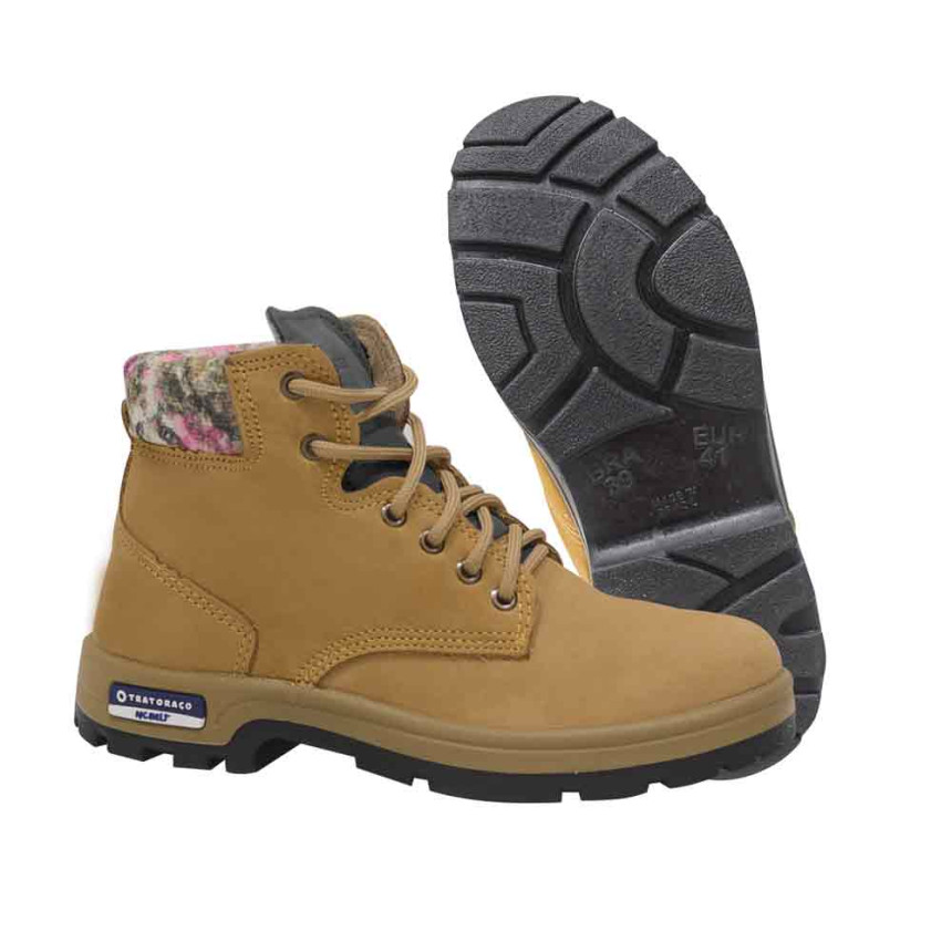 botina tratoraço mcbelt feminina cor rato (com cadarço)