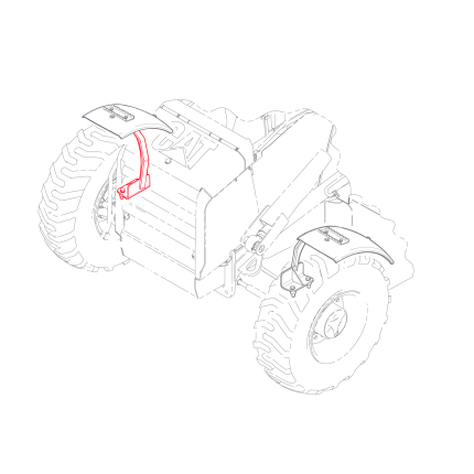 Suporte de Paralama Dianteiro Direito Para Caterpillar 416 e 416F2 - 4643227